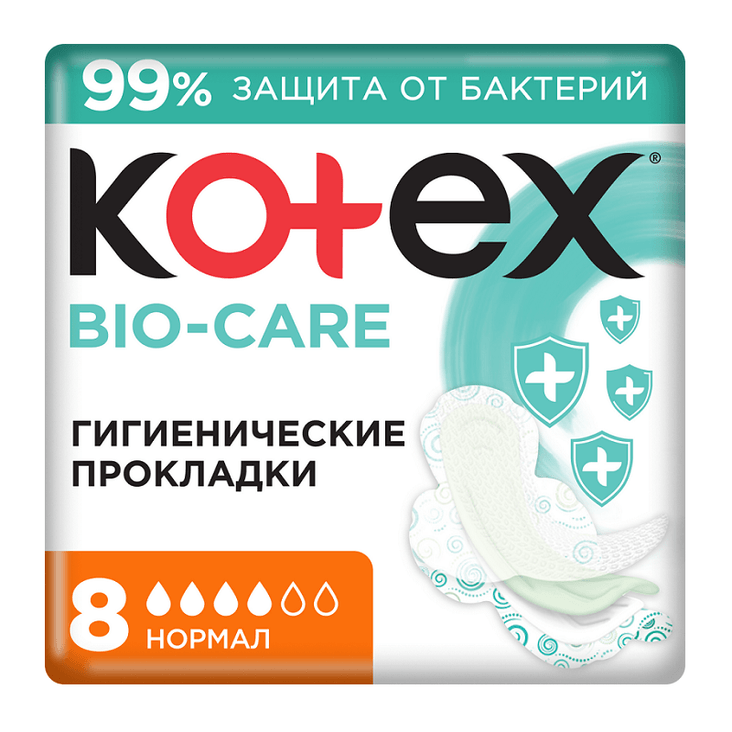 Kotex Bio-Care Прокладки гигиенические Нормал 8 шт