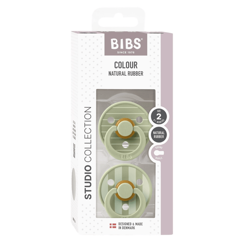 Bibs Colour Пустышка латексная с 6 месяцев Sage 2 шт