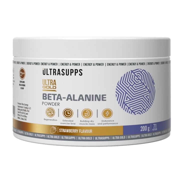 Ultrasupps Ultra Gold Бета-Аланин порошок Клубника 200 г
