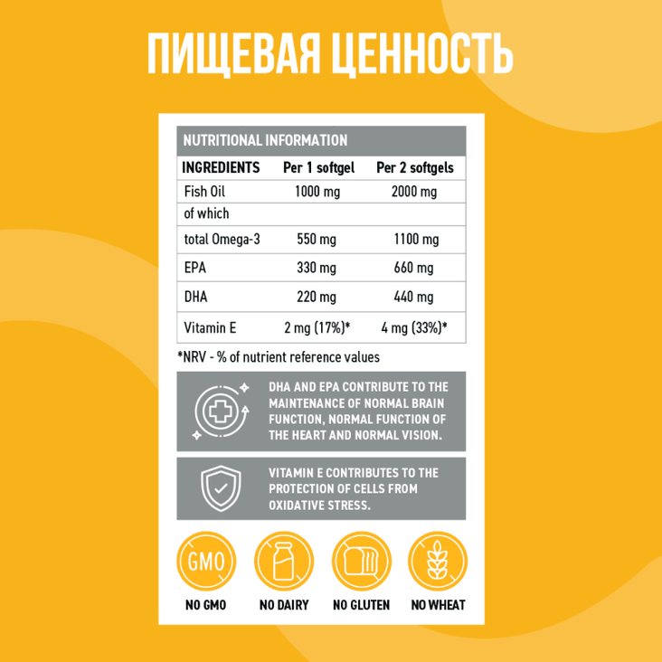 Ultrasupps Премиум Омега-3 капсулы 30 шт