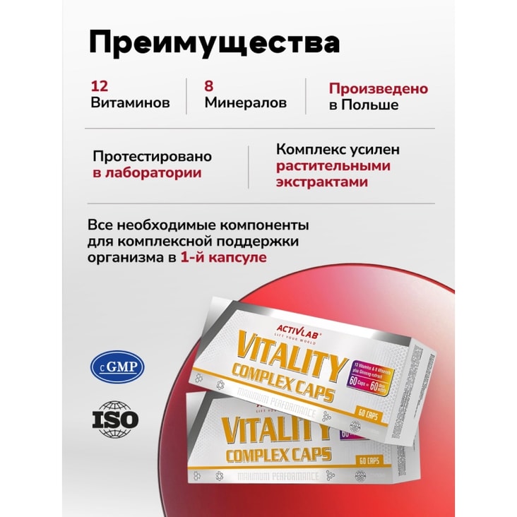 ActivLab Vitality Витаминно-минеральный комплекс капсулы 60 шт