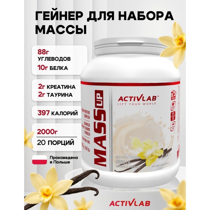 ActivLab Mass Up Протеин порошок Ваниль 2000 г