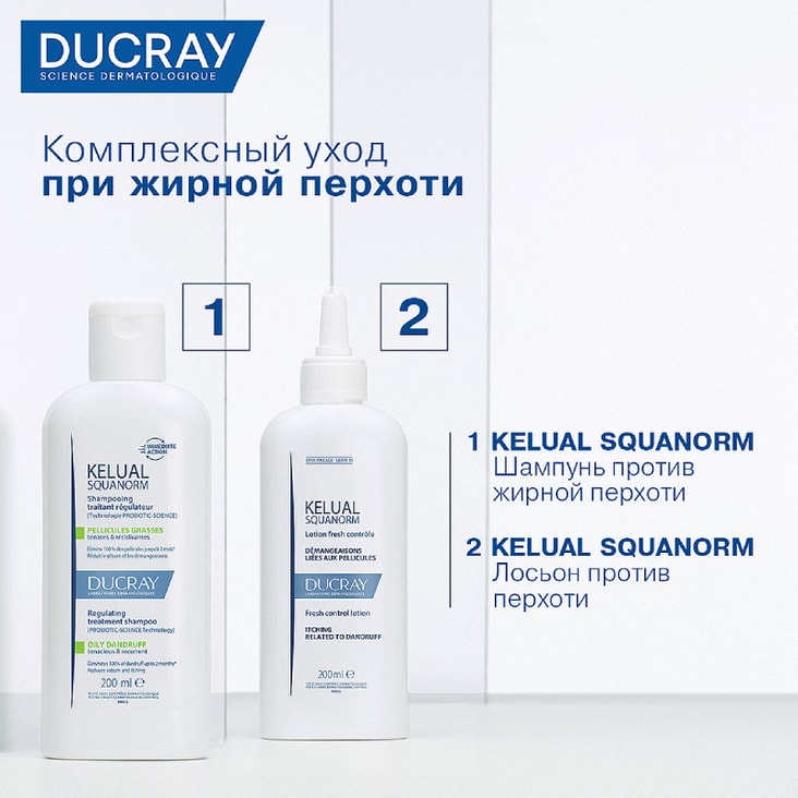 Ducray Kelual Squanorm Шампунь от жирной перхоти 200 мл