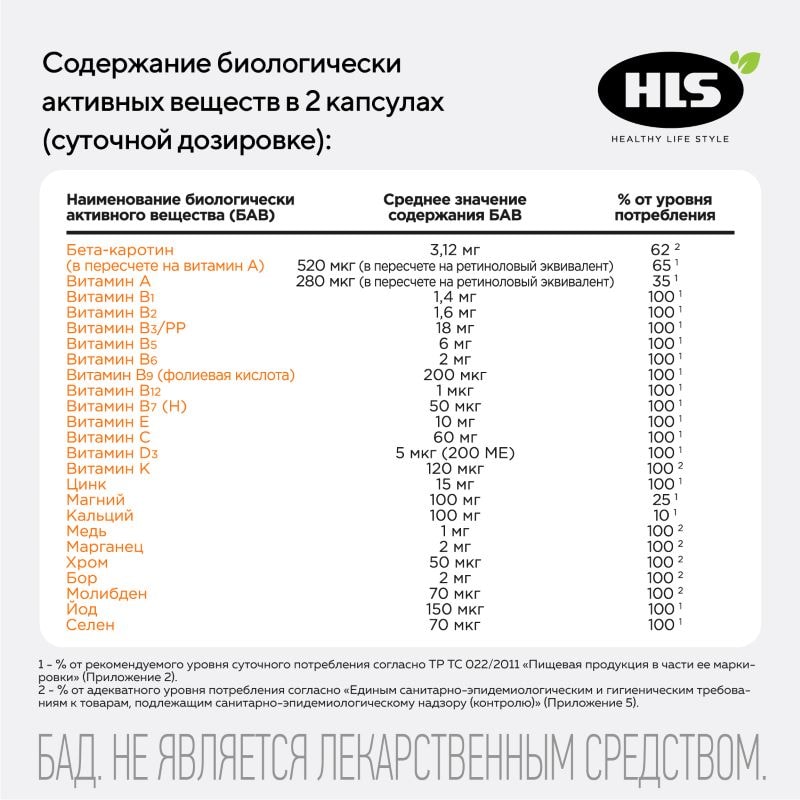 HLS Мульти комплекс капсулы 60 шт