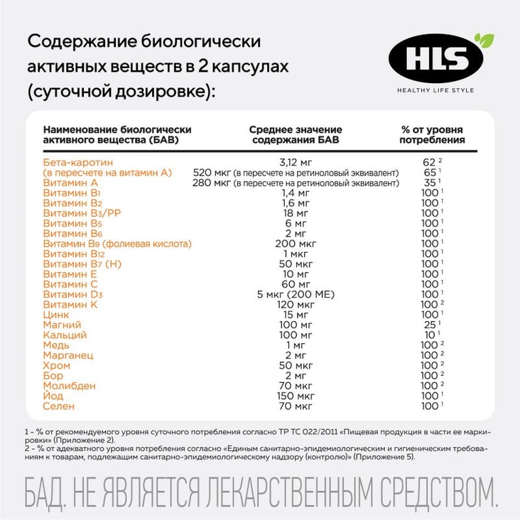 HLS Мульти комплекс капсулы 60 шт