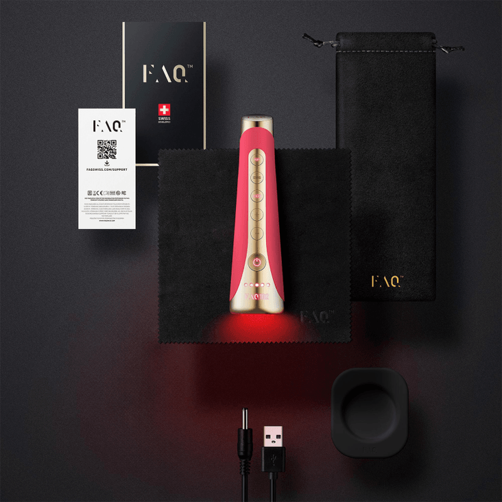 Foreo Фэк 102 Массажер для лица с RF EMS и LED-терапией розовый рубин