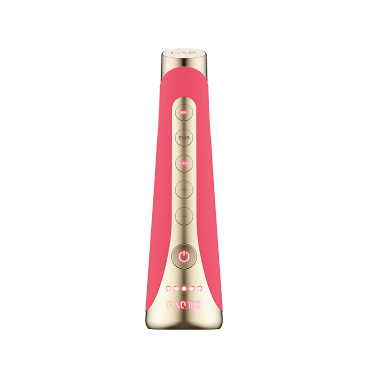 Foreo Фэк 102 Массажер для лица с RF EMS и LED-терапией розовый рубин