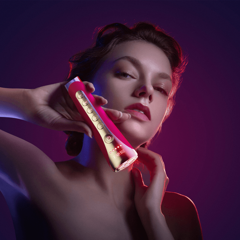 Foreo FAQ 102 Массажер для лица с RF EMS и LED-терапией Розовый рубин