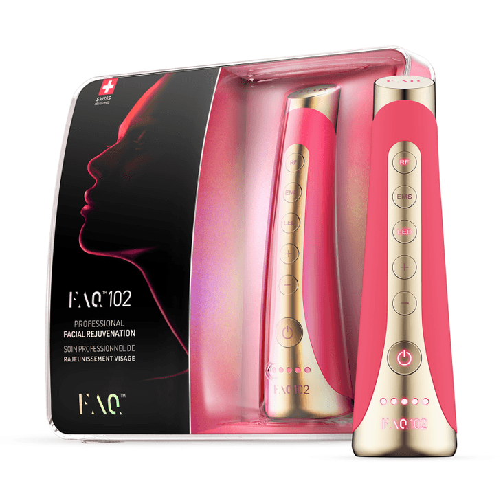 Foreo Фэк 102 Массажер для лица с RF EMS и LED-терапией розовый рубин