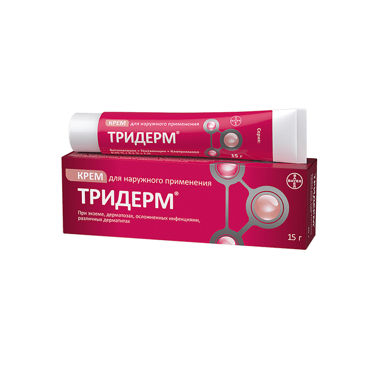 Тридерм крем для наружного применения 15 г