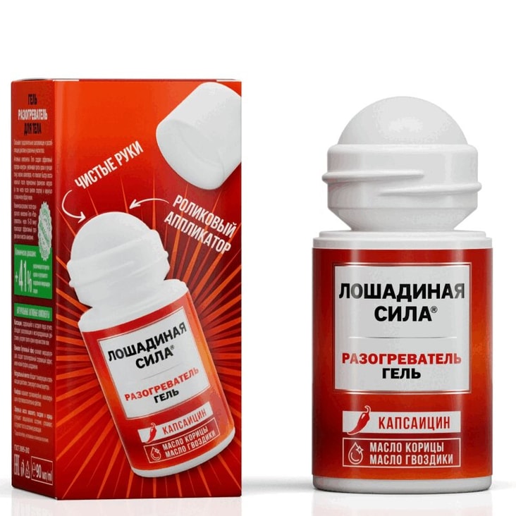 Лошадиная Сила Разогреватель Гель шариковый 90 мл