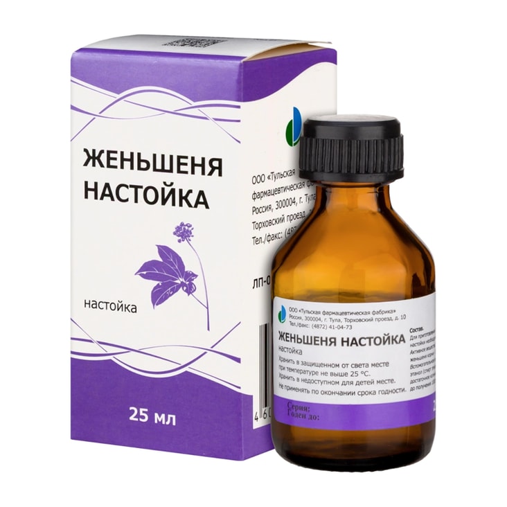 Женьшеня настойка 25 мл