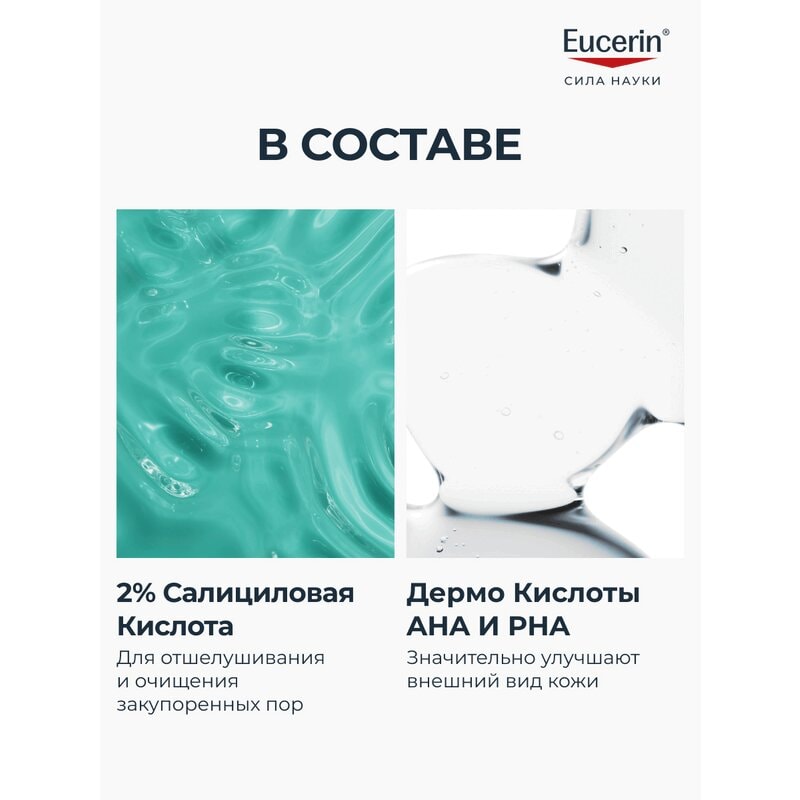Eucerin DermoPure Гель для умывания очищающий с кислотами 400 мл