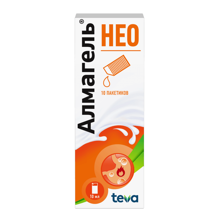 Алмагель Нео суспензия для приема внутрь 10 мл 10 шт