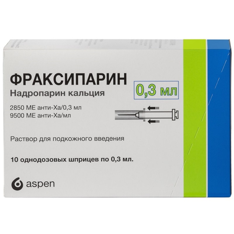 Фраксипарин 9500 анти-Ха МЕ/мл раствор для инъекций шприц 0,3 мл 10 шт