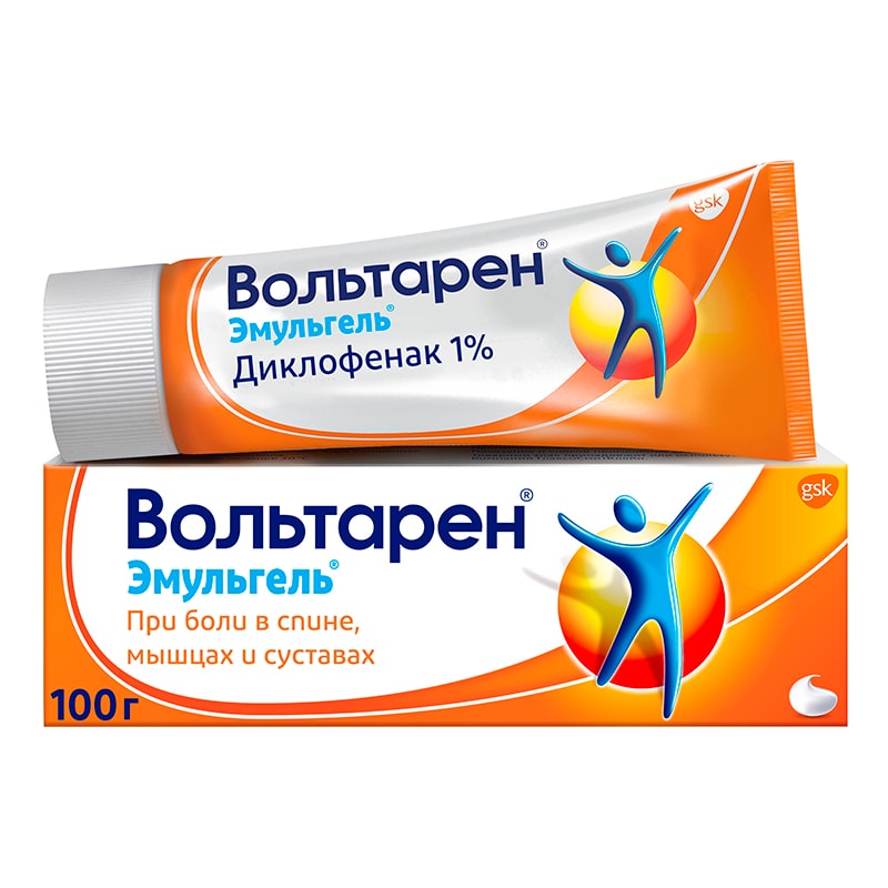 Вольтарен Эмульгель гель для наружного применения 1% туба 100 г