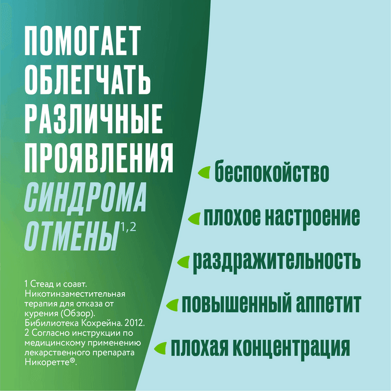 Никоретте 2 мг резинка жевательная лекарственная Морозная мята 30 шт