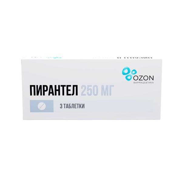 Пирантел таблетки 250 мг 3 шт