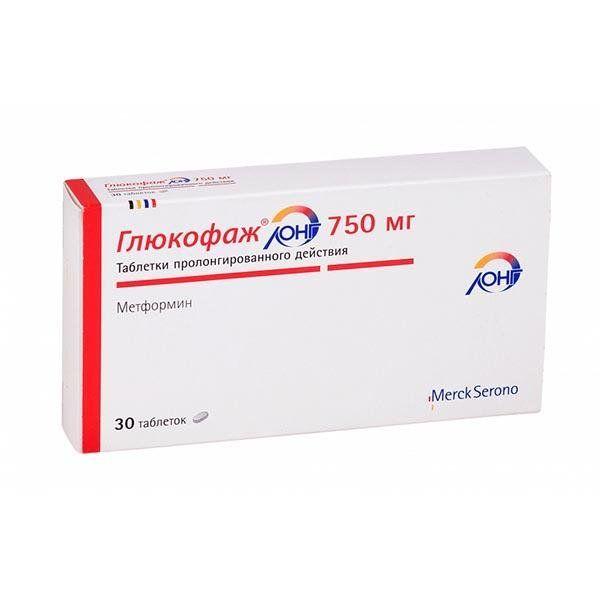 Глюкофаж Лонг таблетки 750 мг 30 шт