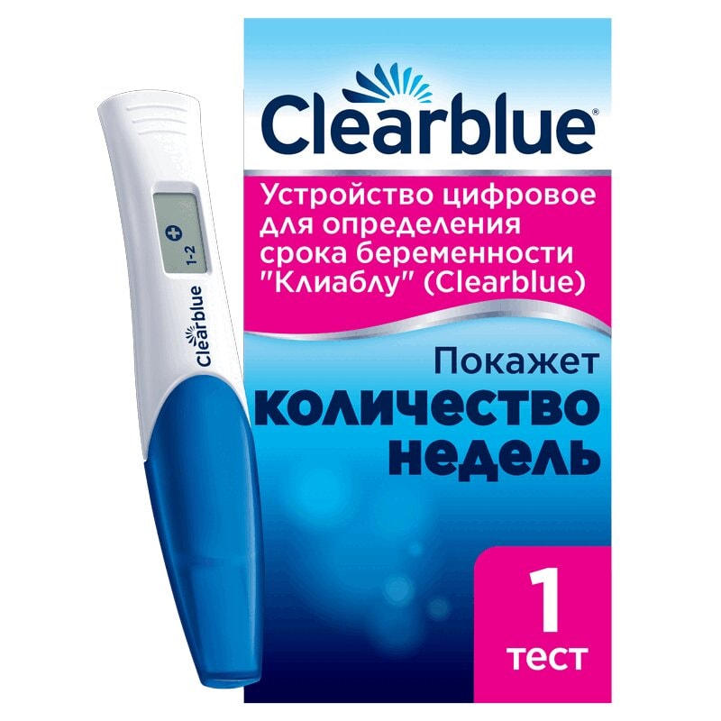 Clearblue Тест на беременность струйный цифровой с индикатором срока 1 шт