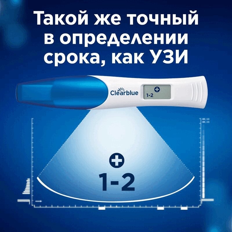 Clearblue Тест на беременность струйный цифровой с индикатором срока 1 шт