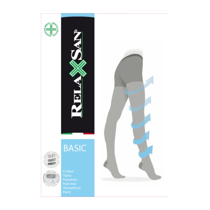 Relaxsan Basic Колготки компрессионные Collant 2 класс компрессии 280 den размер 2 Черные