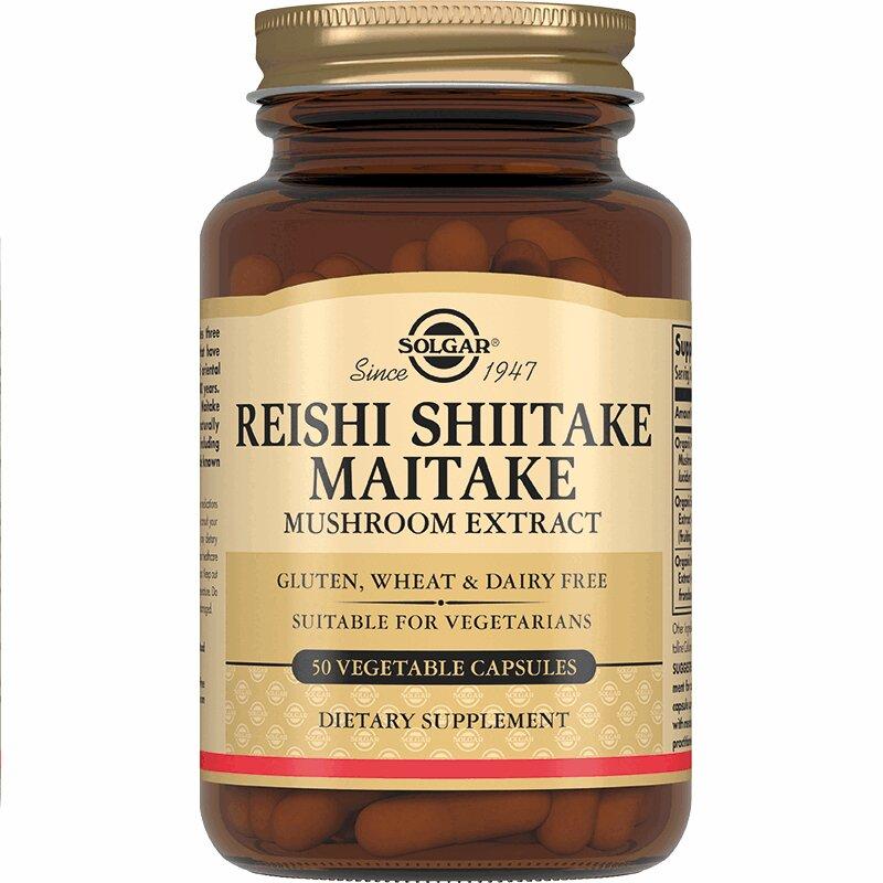 Solgar Экстракт японских грибов Рейши Шитаки Мейтаки капсулы 50 шт