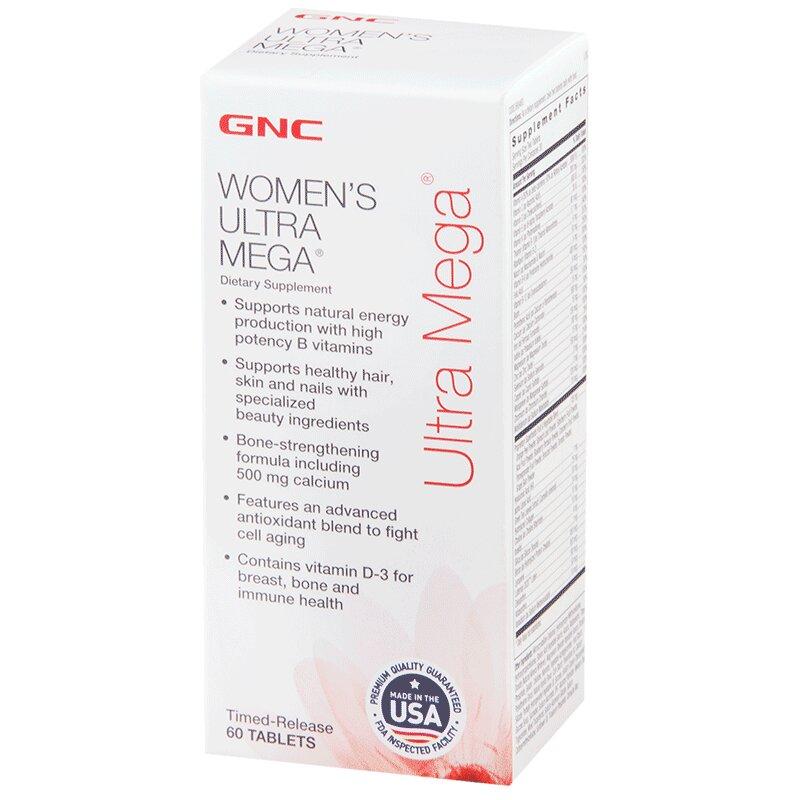GNC Ультра Мега с железом и йодом для женщин таблетки 60 шт