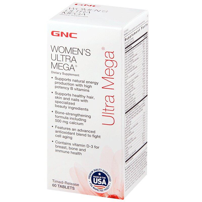 GNC Ультра Мега Актив с железом и йодом для женщин таблетки 60 шт