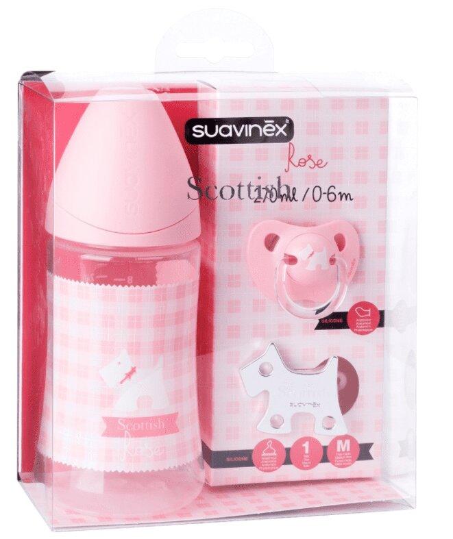 Совинекс Набор (бутылочка 270 мл 2+ штсоска с 0мес.) Розовая Птичка