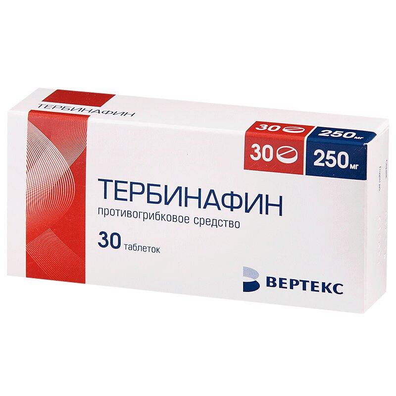 Тербинафин таблетки 250 мг 30 шт