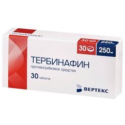 Тербинафин таблетки 250 мг 30 шт