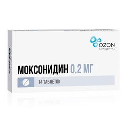 Моксонидин таблетки 200 мкг 14 шт