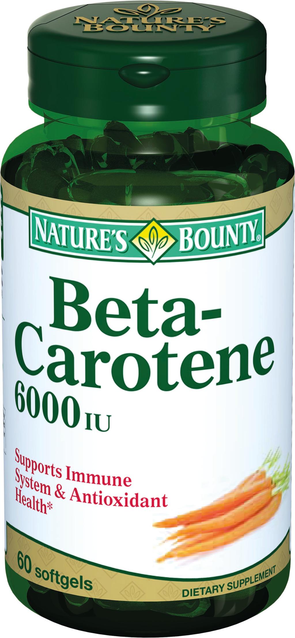 Natures Bounty Бета-каротин 6000МЕ капсулы 60 шт