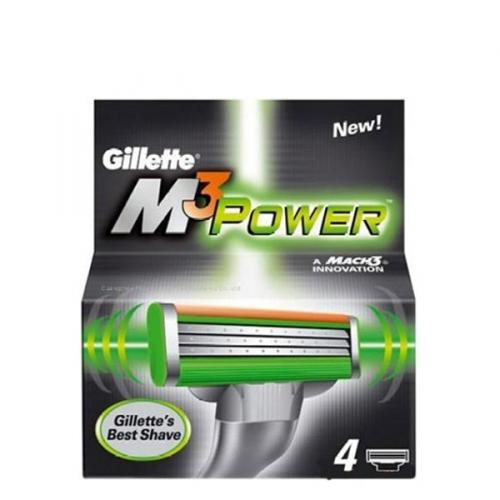 Gillette Мак 3 Пауэр Кассета для бритвенного станка 4 шт