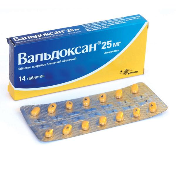 Вальдоксан таблетки 25 мг 14 шт