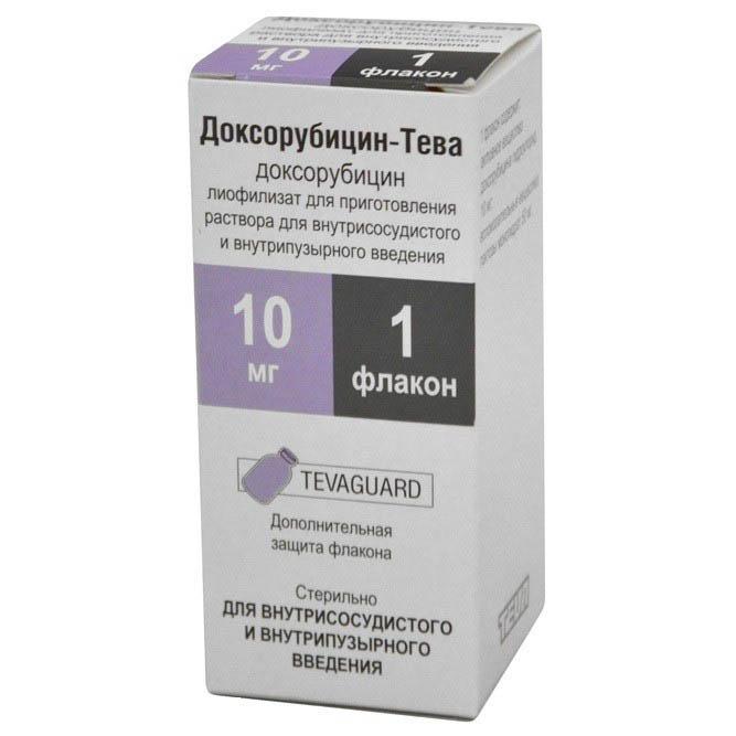 Доксорубицин-Ленс лиоф.для в/сосуд.и в/пузыр.введ.10 мг фл.1 шт