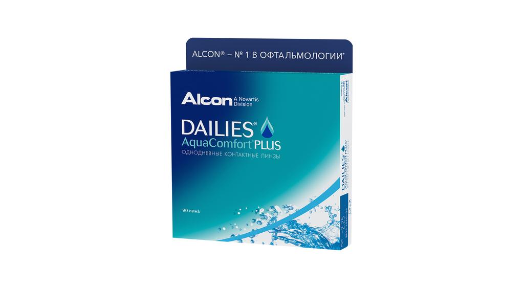 Линза контактная Dailies AquaComfort Plus BC=8,7 -3,50 90 шт