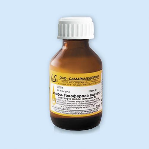 Альфа-Токоферола ацетат (Витамин Е) р-р масл. д/приема внутрь 30 % фл. темн. стекл. 50 мл.