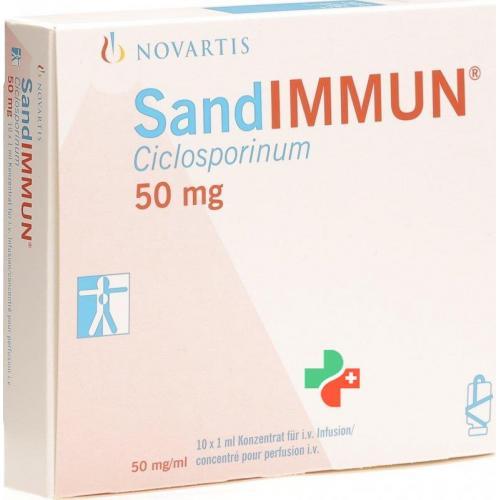 Сандиммун концентрат 50 мг/ мл амп.1 мл 10 шт