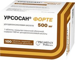Урсосан Форте таблетки 500 мг 100 шт