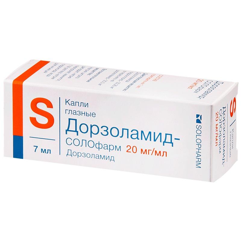 Дорзоламид-СОЛОфарм/Дорзолан Соло капли глазные 20 мг/ мл фл.7 мл 1 шт