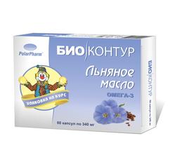 БиоКонтур Льняное масло капсулы 340 мг 60 шт