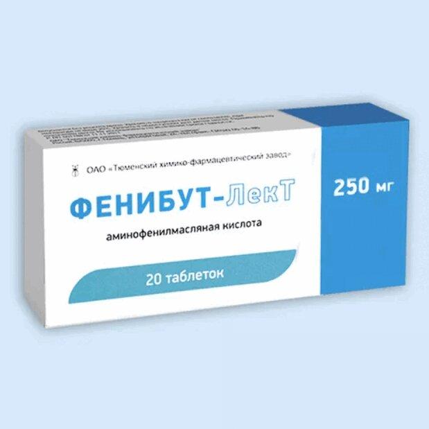 Фенибут-LekTбут-ЛекТ таблетки 250 мг 20 шт