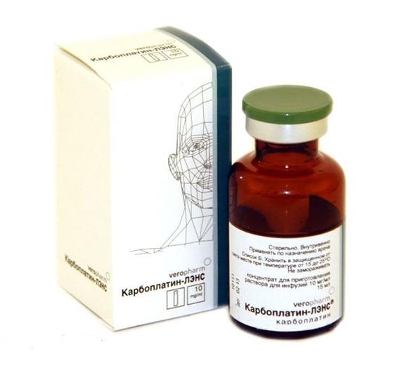 Карбоплатин-ЛЭНС концентрат 450 мг. фл. 45 мл