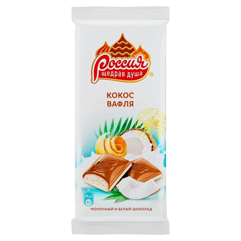 Nestle Россия Шоколад молочный белый c кокосом 90 г