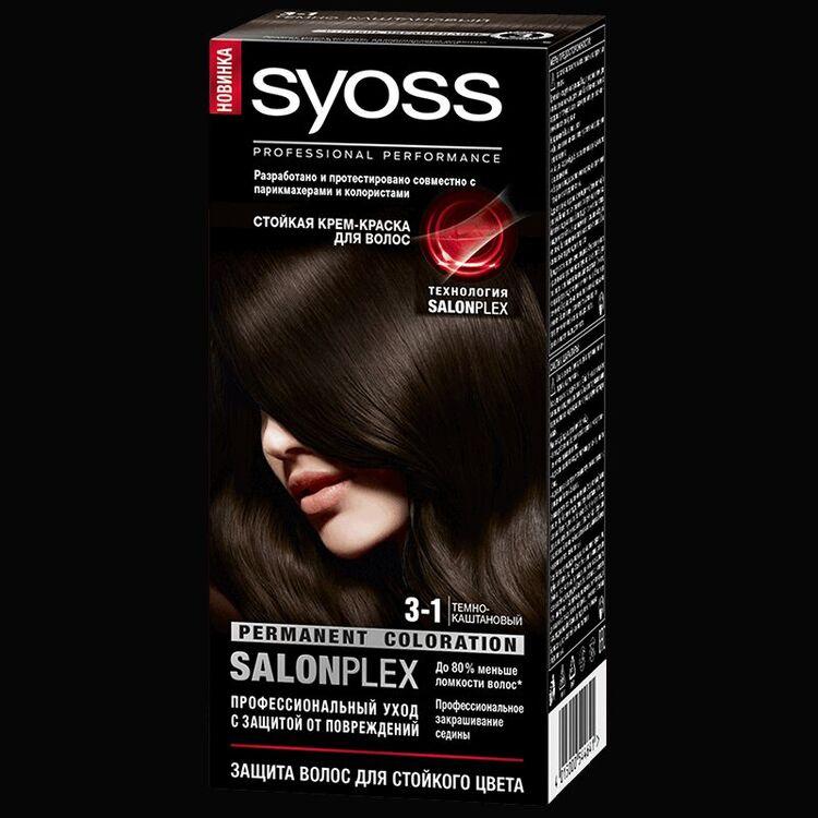 Syoss Колор Краска для волос 3-1 темно-каштановый 115 мл