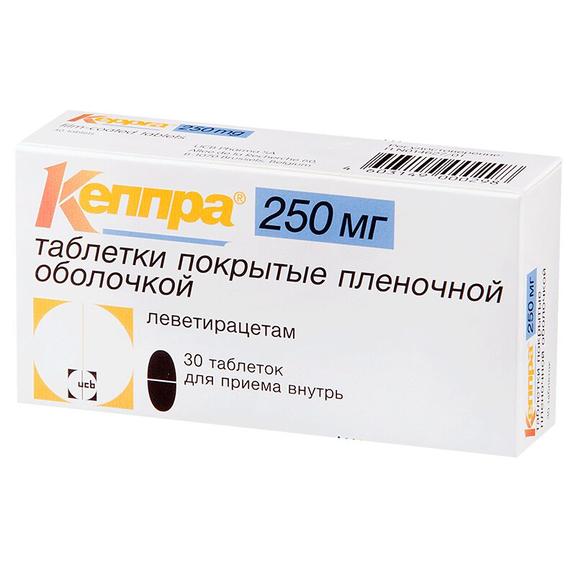 Кеппра таблетки 250мг 30 шт