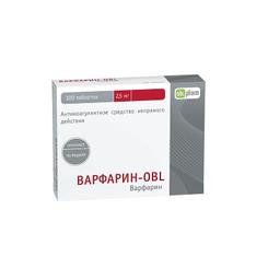 Варфарин-OBL таблетки 2,5 мг 100 шт