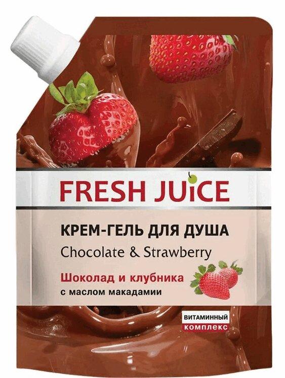 Fresh Juice Крем-гель для душа Шоколад-Клубника 200 мл